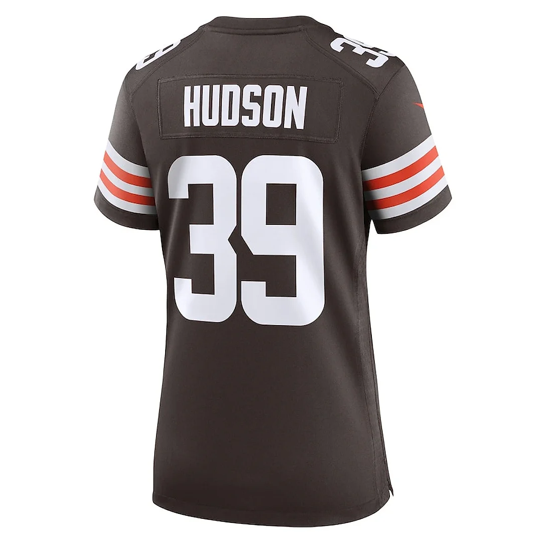 Zennovawear Khaleke Hudson 39 Cleveland Browns Women's Team Game Jersey - Brown