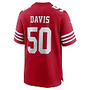 Zennovawear Khalil Davis 50 San Francisco 49ers Game Men Jersey - Scarlet