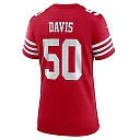 Zennovawear Khalil Davis 50 San Francisco 49ers Women's Game Jersey - Scarlet