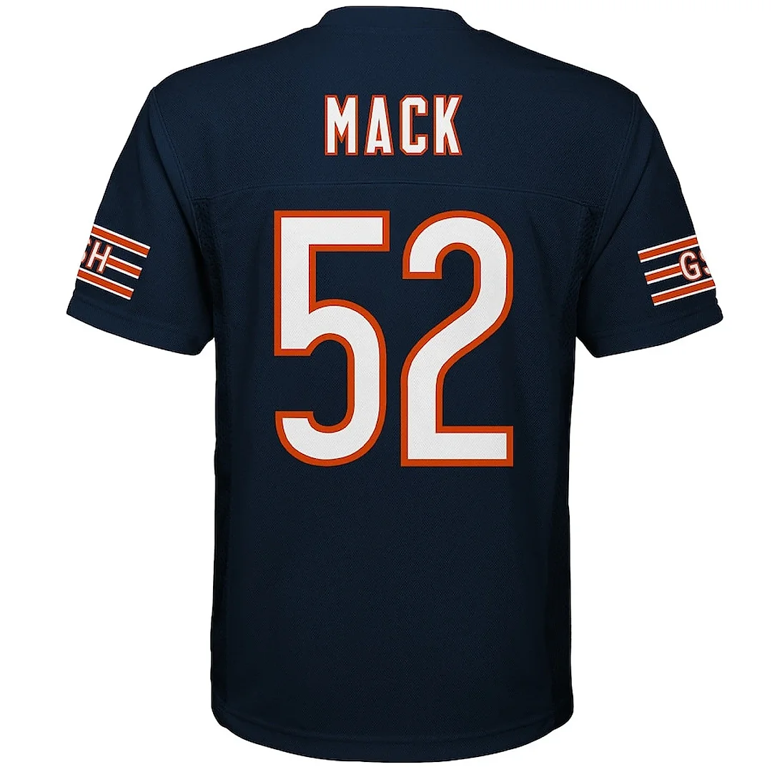 Zennovawear Khalil Mack 52 Chicago Bears YOUTH Jersey - Navy
