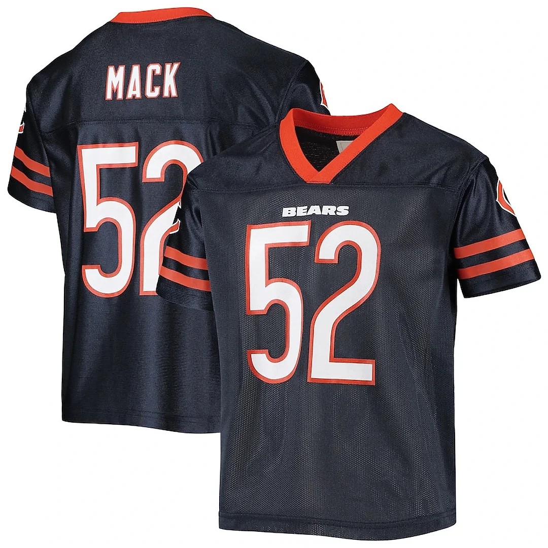Zennovawear Khalil Mack 52 Chicago Bears YOUTH Team Jersey - Navy