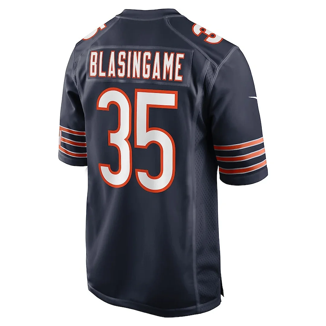 Zennovawear Khari Blasingame 35 Chicago Bears Game Men Jersey - Navy