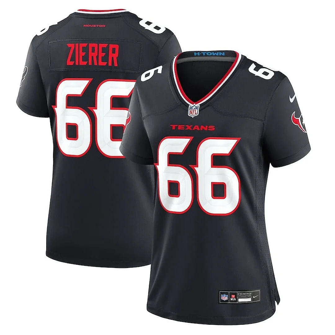 Zennovawear Kilian Zierer 66 Houston Texans Women's Team Game Jersey - Navy