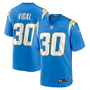 Zennovawear Kimani Vidal 30 Los Angeles Chargers Team Game Men Jersey - Powder Blue