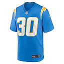 Zennovawear Kimani Vidal 30 Los Angeles Chargers Team Game Men Jersey - Powder Blue