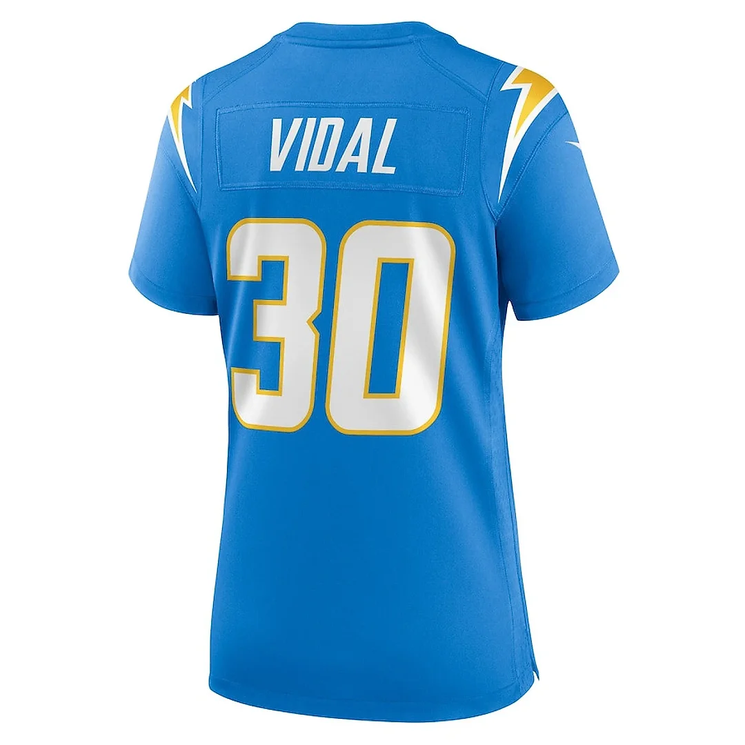 Zennovawear Kimani Vidal 30 Los Angeles Chargers Women's Game Jersey - Powder Blue