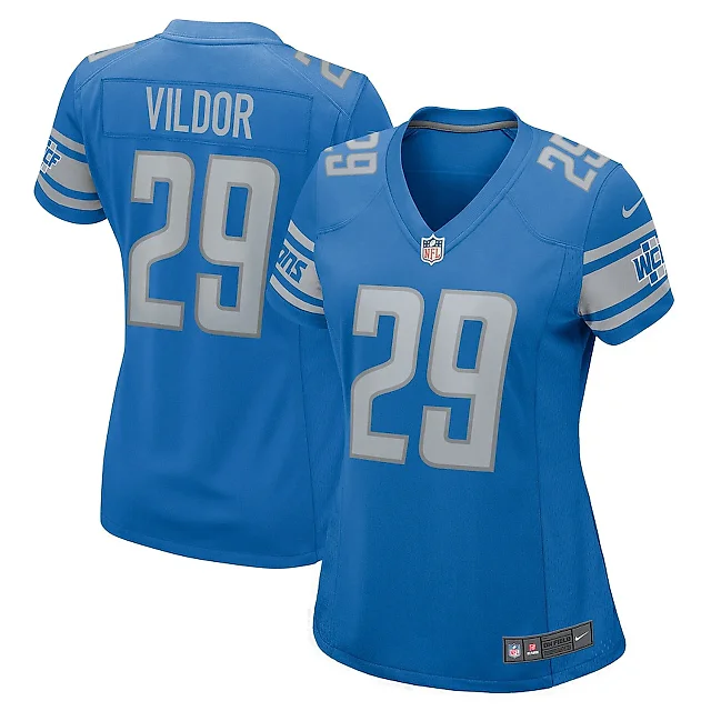 Zennovawear Kindle Vildor 29 Detroit Lions Game Women Jersey - Blue