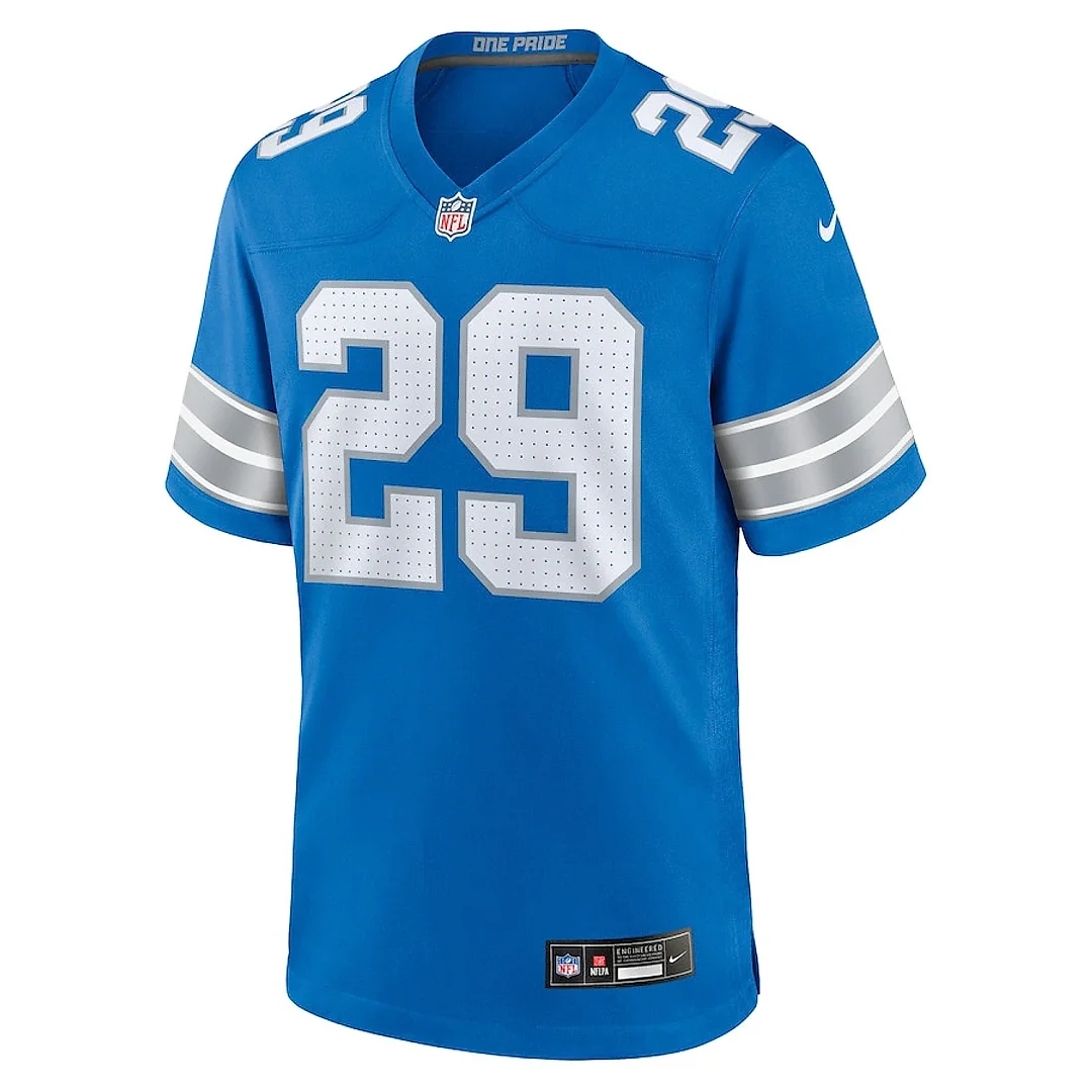 Zennovawear Kindle Vildor 29 Detroit Lions Team Game Men Jersey - Blue