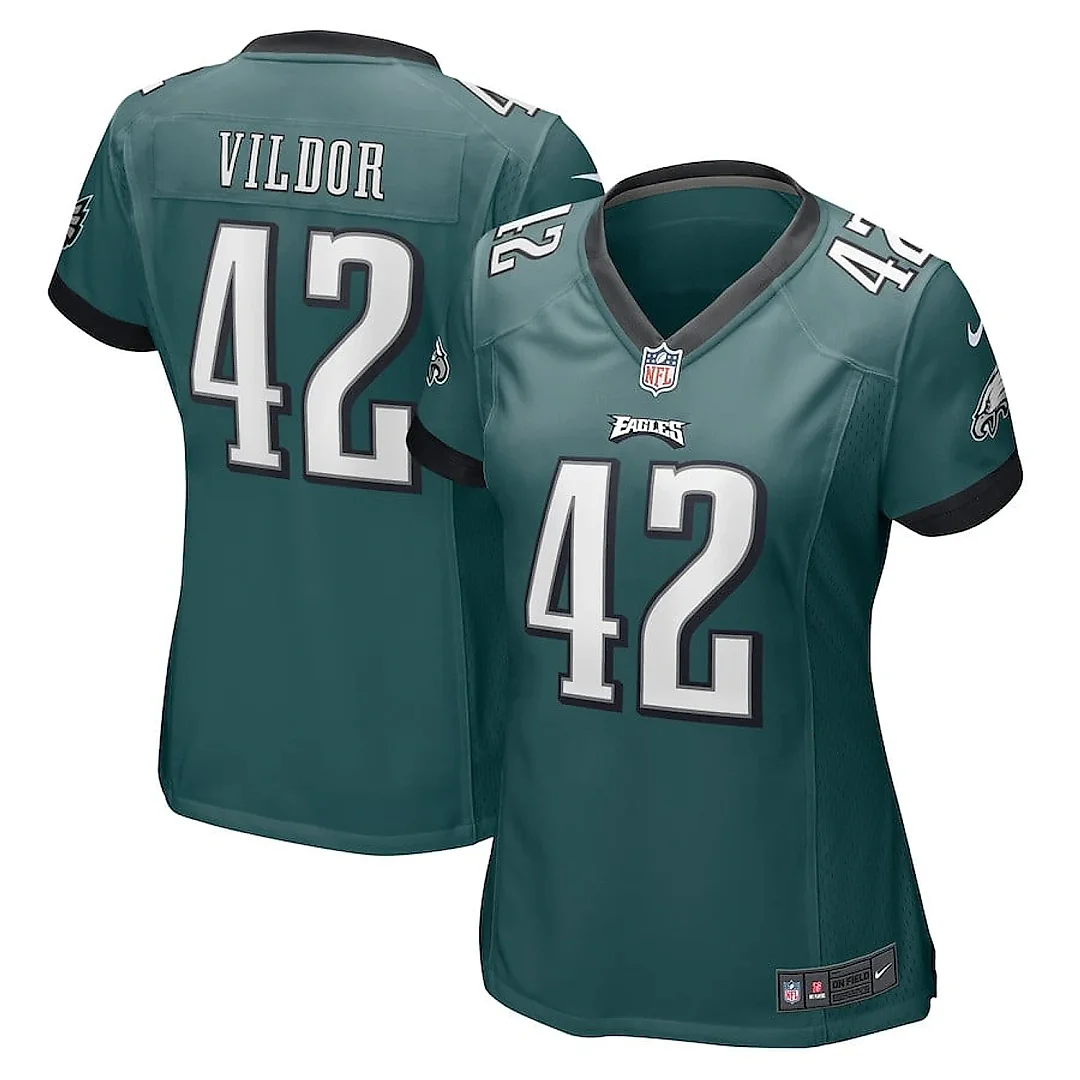 Zennovawear Kindle Vildor 42 Philadelphia Eagles Game Women Jersey - Midnight Green
