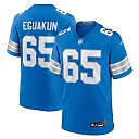 Zennovawear Kingsley Eguakun 65 Detroit Lions Game Men Jersey - Blue