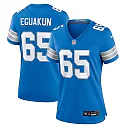 Zennovawear Kingsley Eguakun 65 Detroit Lions Women's Game Jersey - Blue
