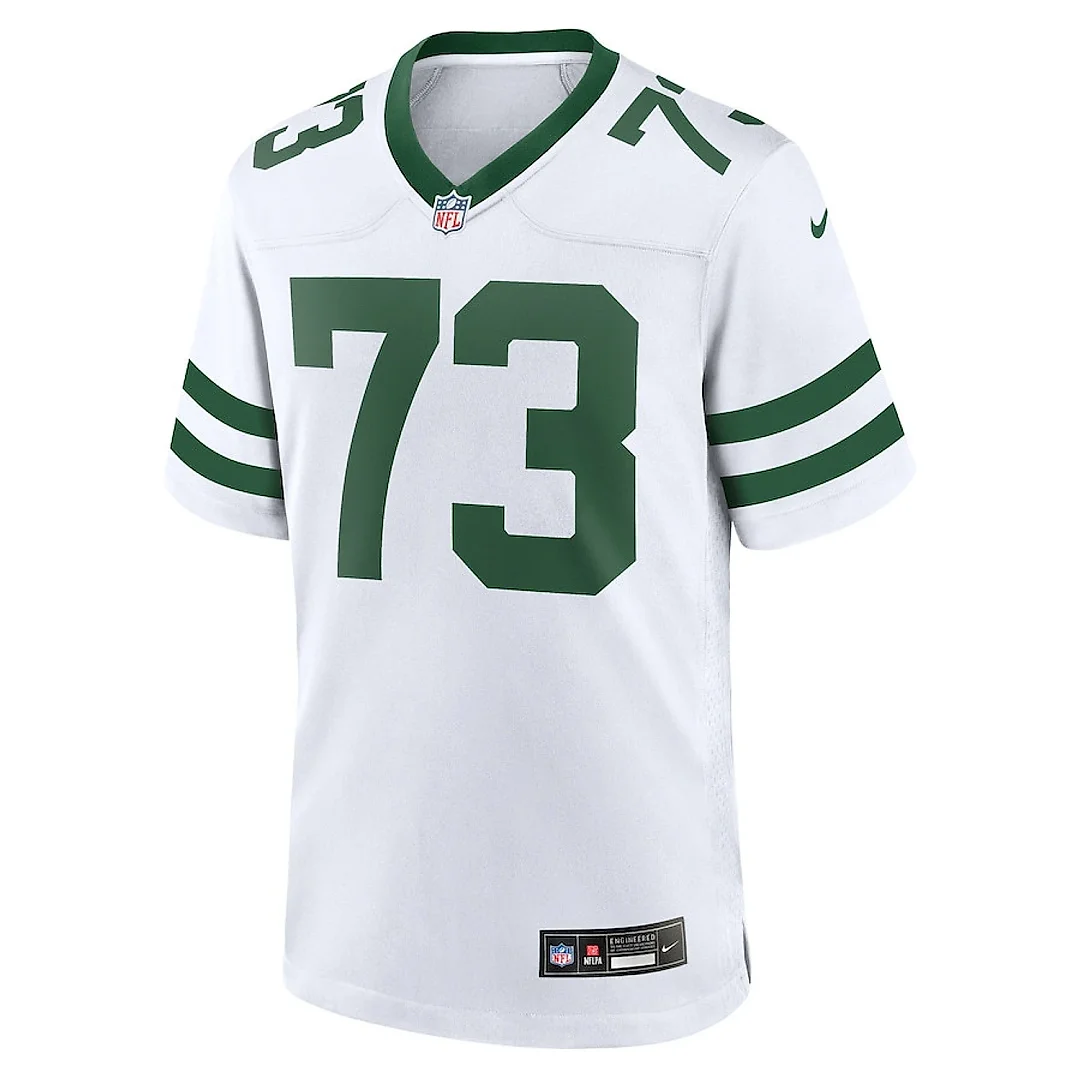 Zennovawear Klecko White 73 New York Jets Game Jersey Retired Player - Men, Legacy White