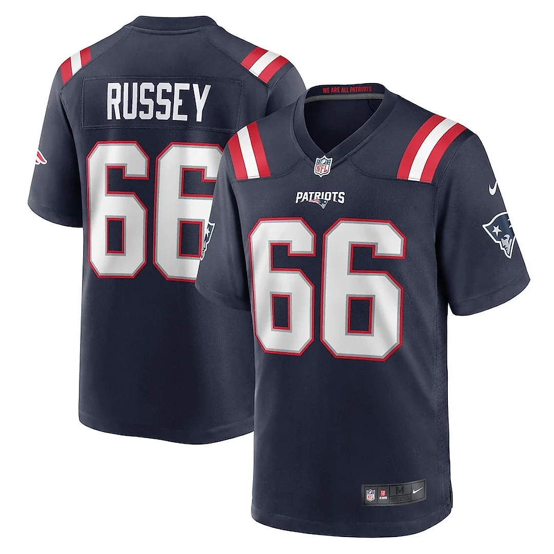 Zennovawear Kody Russey 66 New England Patriots Men Game Jersey - Navy