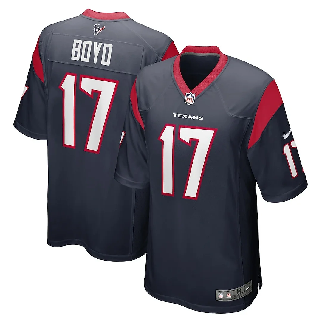 Zennovawear Kris Boyd 17 Houston Texans Game Men Jersey - Navy