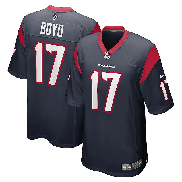 Zennovawear Kris Boyd 17 Houston Texans Game Men Jersey - Navy