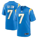 Zennovawear Kristian Fulton 7 Los Angeles Chargers Team Game Men Jersey - Powder Blue