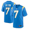 Zennovawear Kristian Fulton 7 Los Angeles Chargers Team Game Men Jersey - Powder Blue