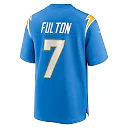 Zennovawear Kristian Fulton 7 Los Angeles Chargers Team Game Men Jersey - Powder Blue