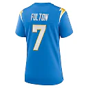 Zennovawear Kristian Fulton 7 Los Angeles Chargers Women's Game Jersey - Powder Blue