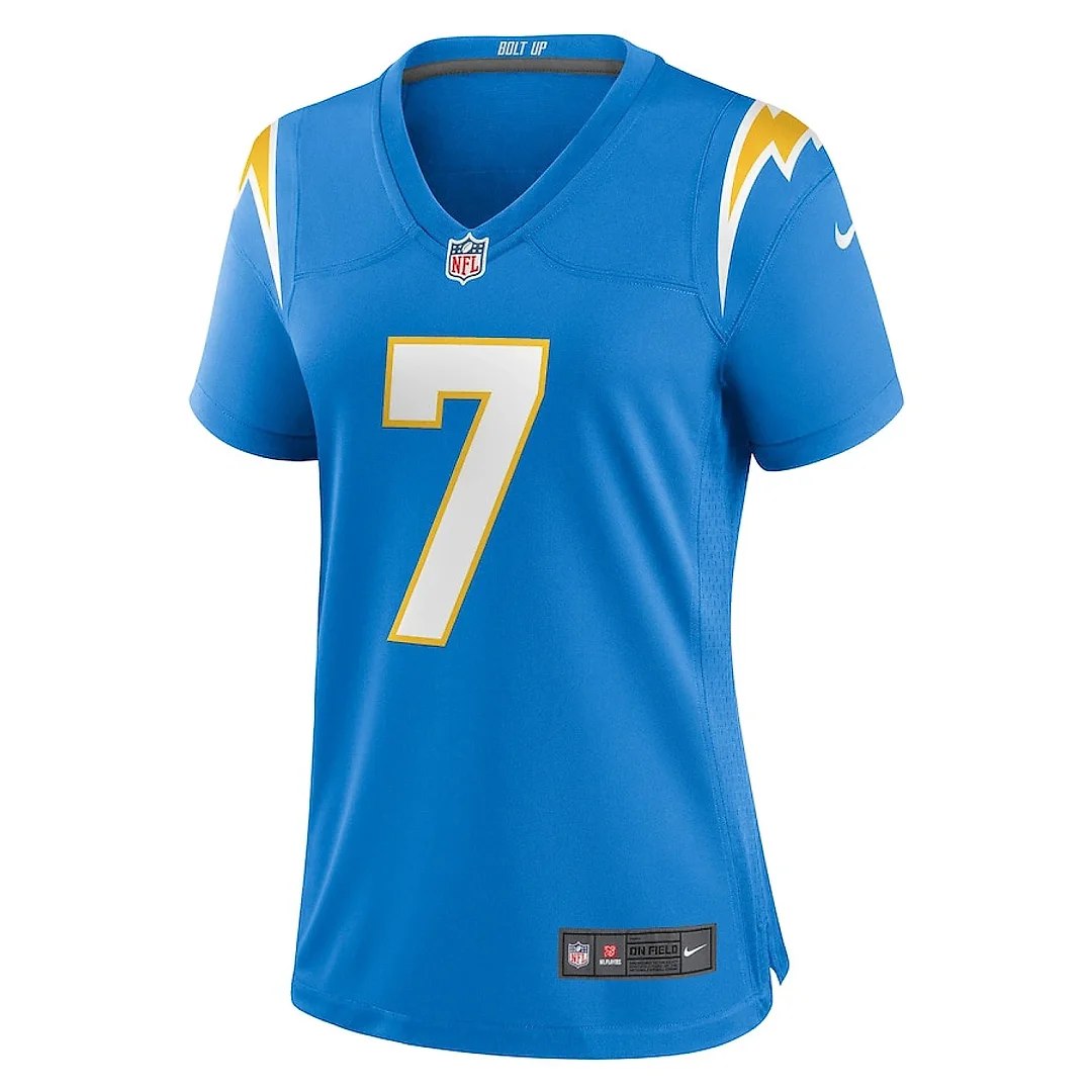 Zennovawear Kristian Fulton 7 Los Angeles Chargers Women's Game Jersey - Powder Blue