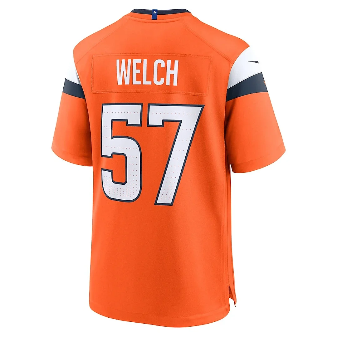 Zennovawear Kristian Welch 57 Denver Broncos Team Game Men Jersey - Orange