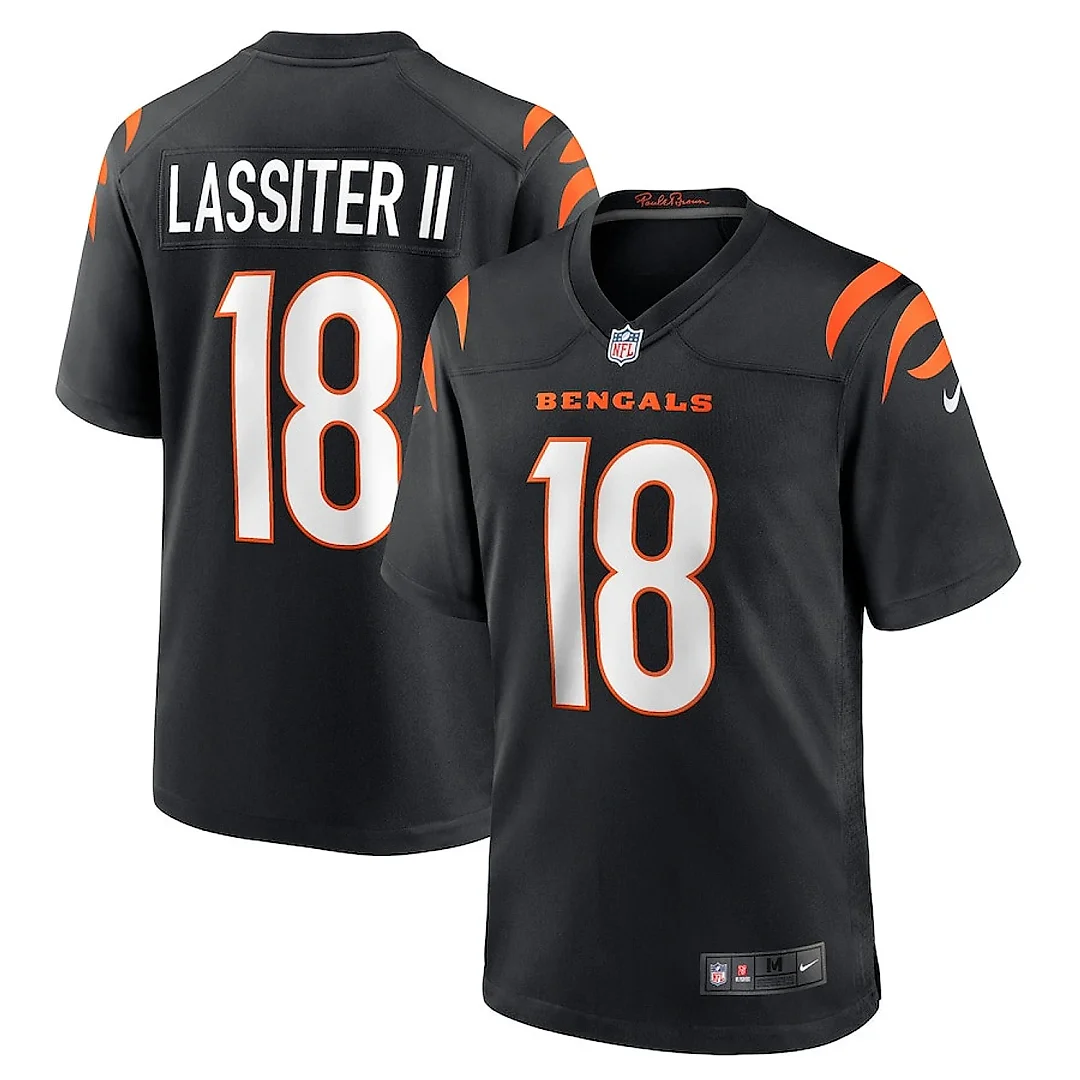 Zennovawear Kwamie Lassiter II 18 Cincinnati Bengals Team Game Men Jersey - Black