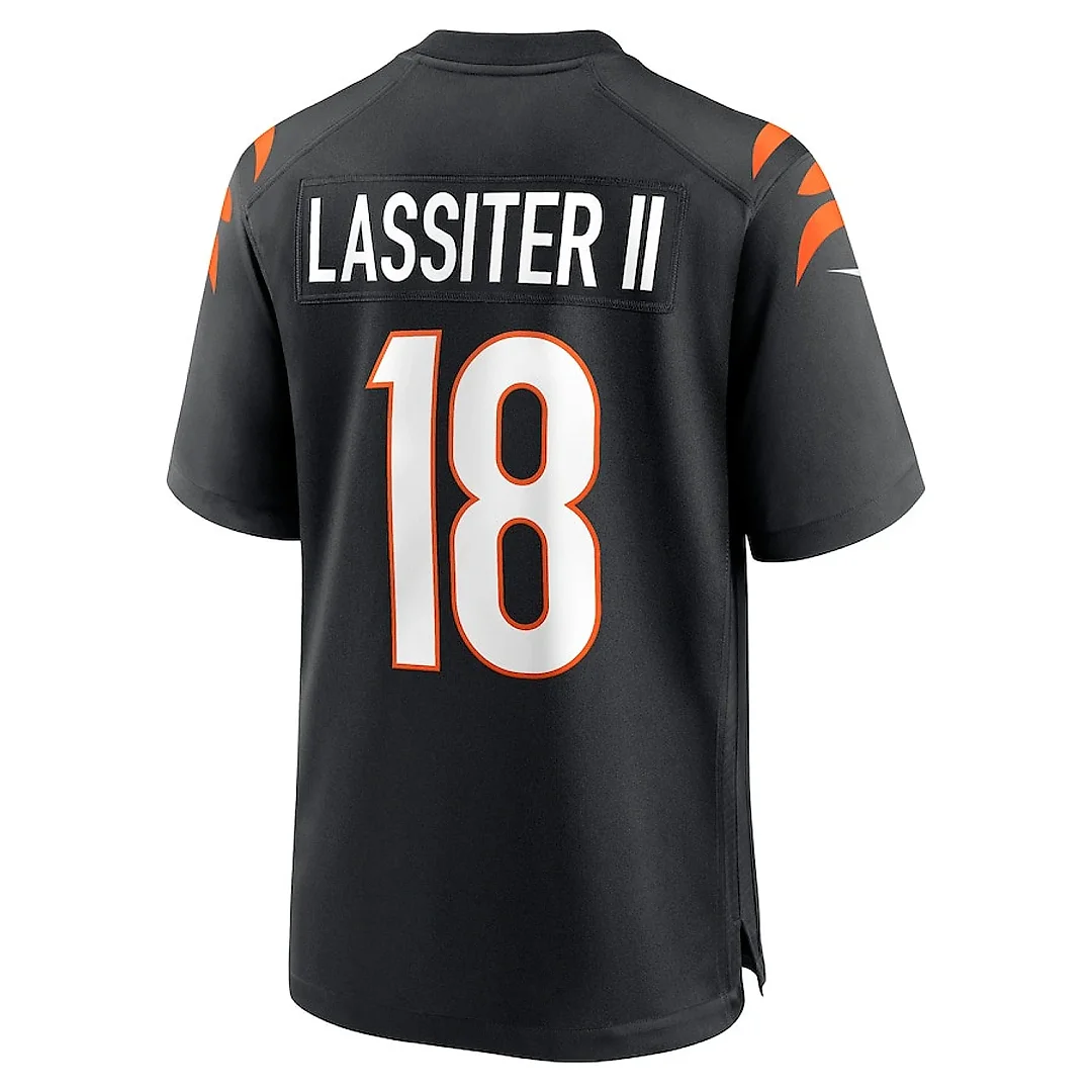 Zennovawear Kwamie Lassiter II 18 Cincinnati Bengals Team Game Men Jersey - Black