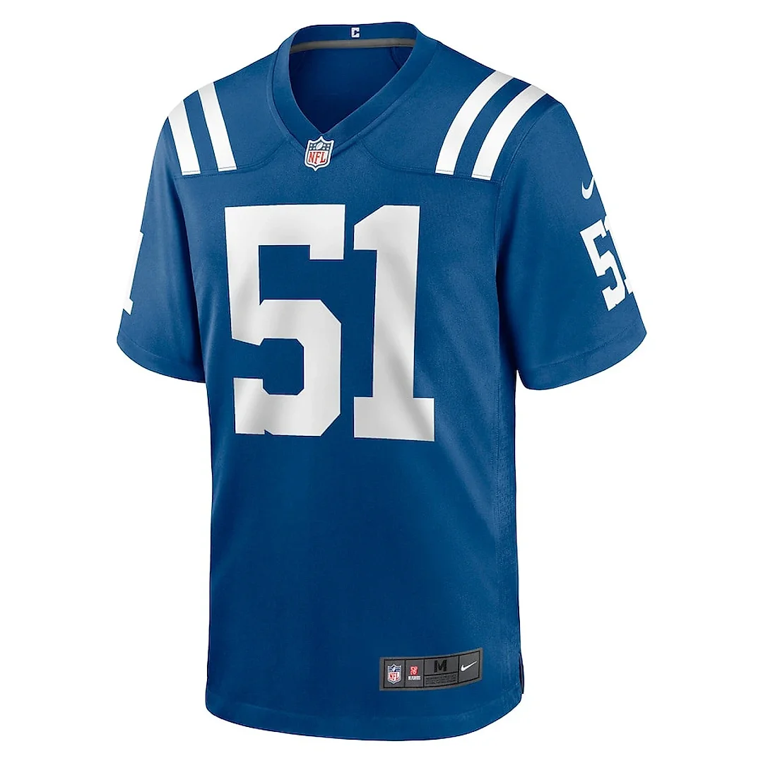 Zennovawear Kwity Paye 51 Indianapolis Colts Men Game Jersey - Royal