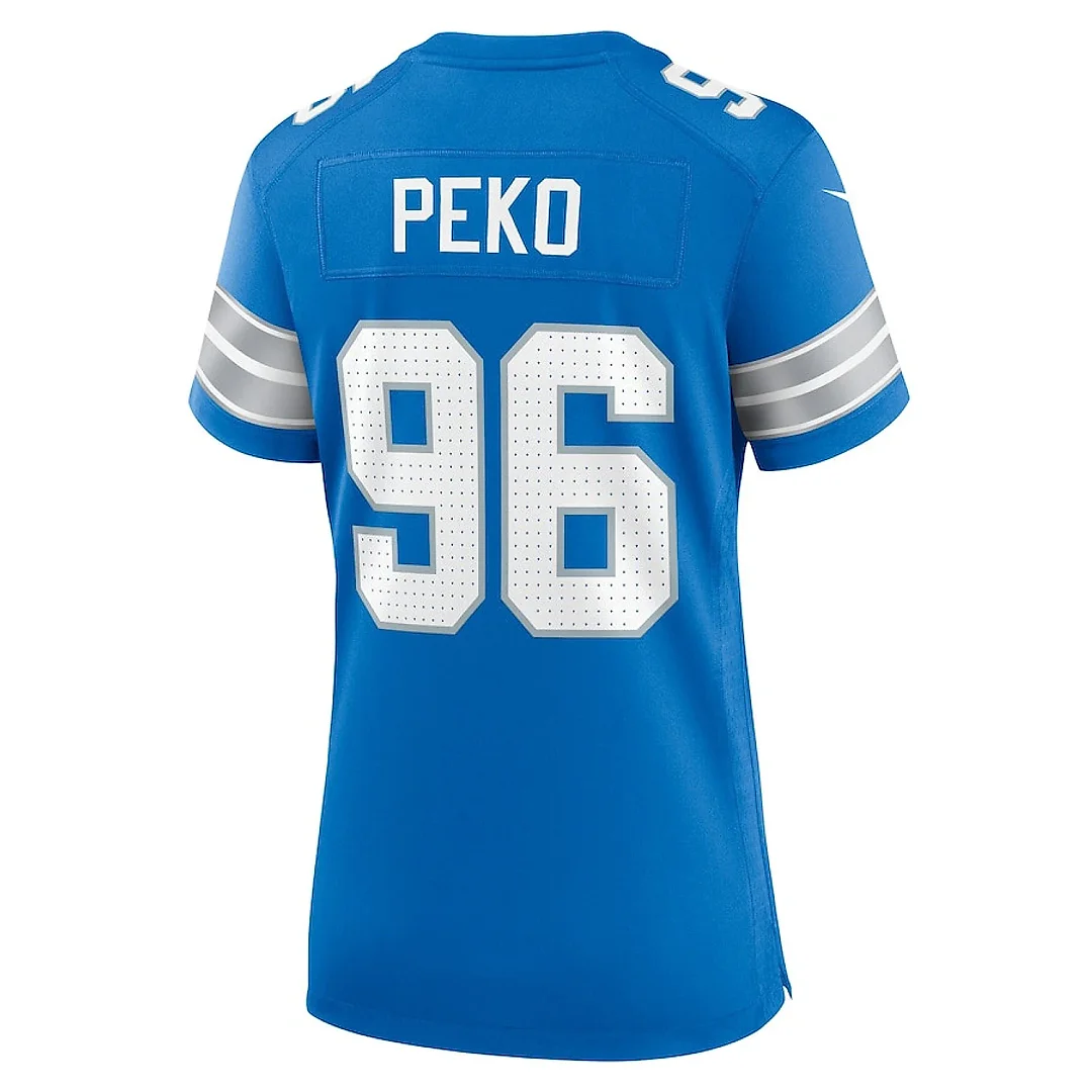 Zennovawear Kyle Peko 96 Detroit Lions Women's Game Jersey - Blue