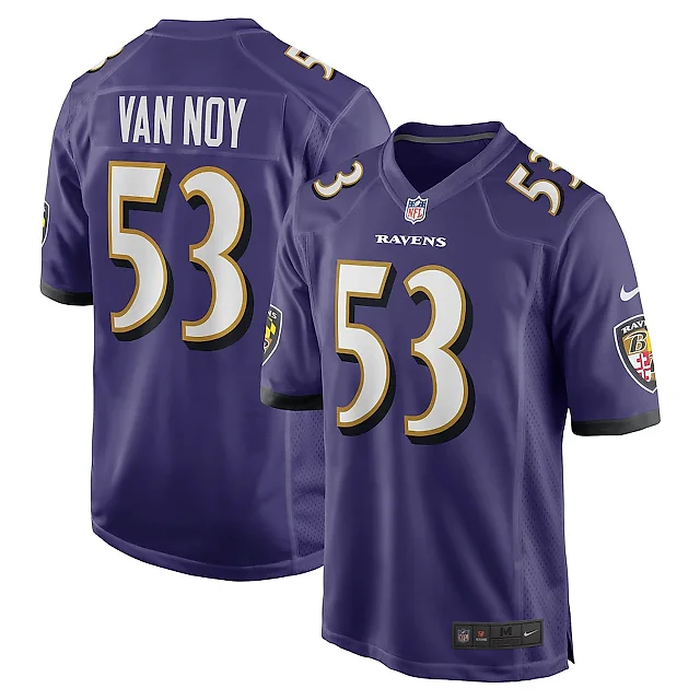 Zennovawear Kyle Van Noy 53 Baltimore Ravens Team Game Men Jersey - Purple