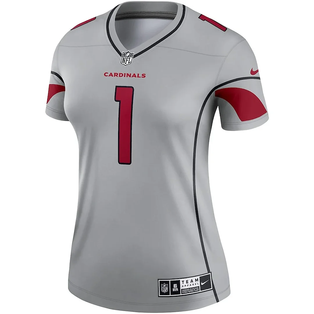 Zennovawear Kyler Murray 1 Arizona Cardinals Women Inverted Legend Jersey - Gray