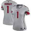Zennovawear Kyler Murray 1 Arizona Cardinals Women Inverted Legend Jersey - Gray