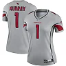Zennovawear Kyler Murray 1 Arizona Cardinals Women Inverted Legend Jersey - Gray