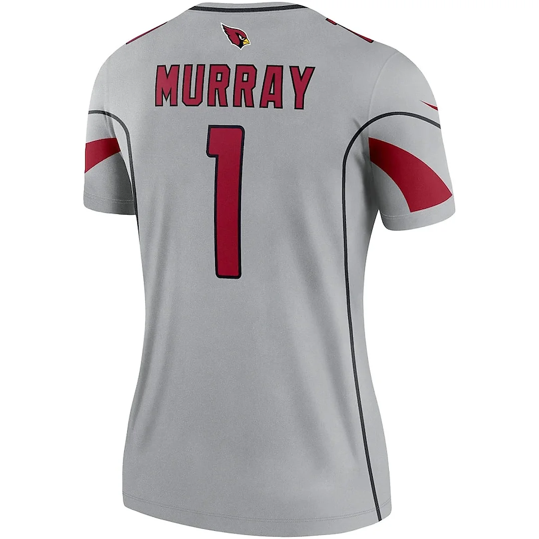 Zennovawear Kyler Murray 1 Arizona Cardinals Women Inverted Legend Jersey - Gray
