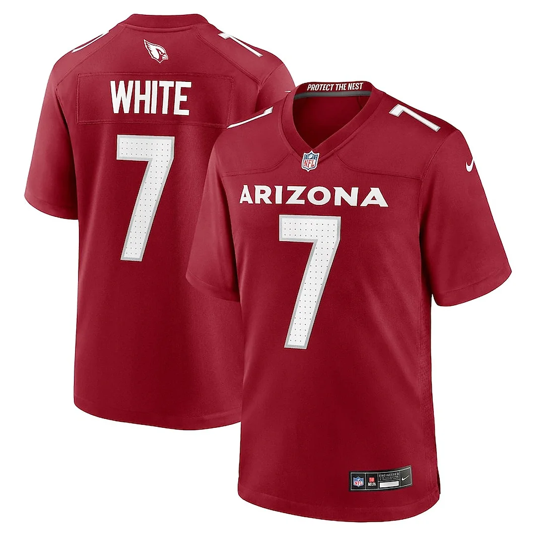 Zennovawear Kyzir White 7 Arizona Cardinals Team Game Men Jersey - Cardinal