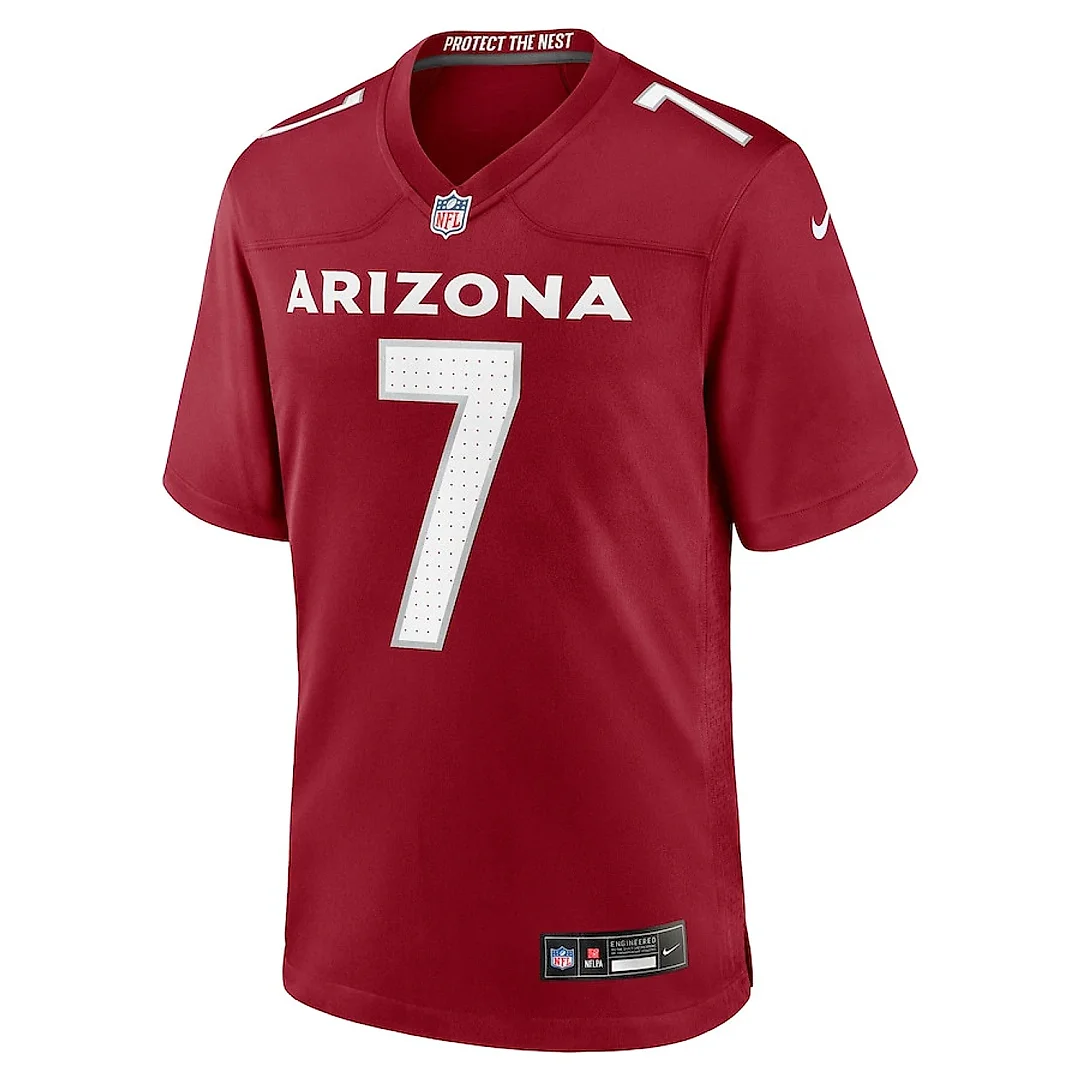 Zennovawear Kyzir White 7 Arizona Cardinals Team Game Men Jersey - Cardinal