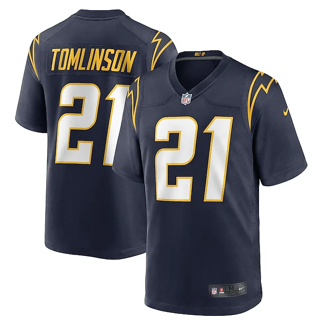 Zennovawear LaDainian Tomlinson 21 Los Angeles Chargers Men Retired Jersey - Navy