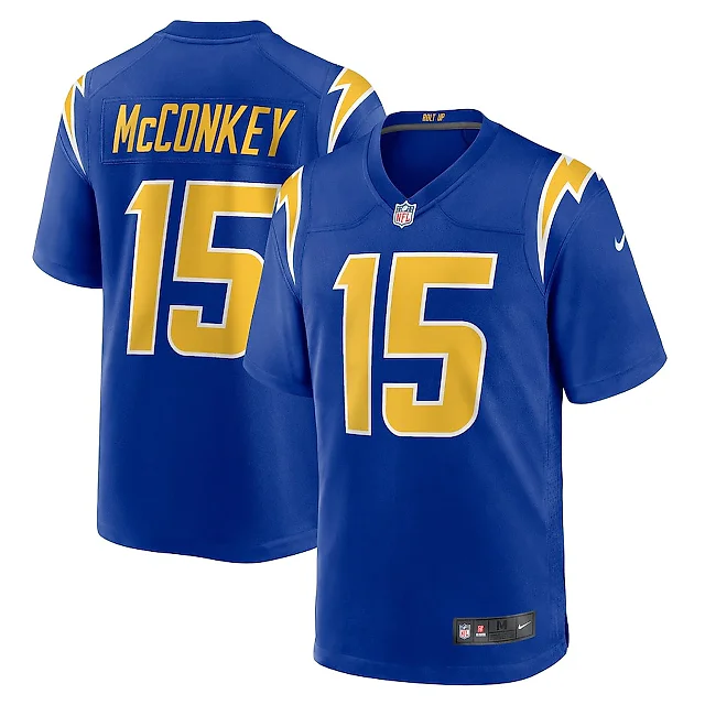 Zennovawear Ladd McConkey 15 Los Angeles Chargers Alternate Game Men Jersey - Royal