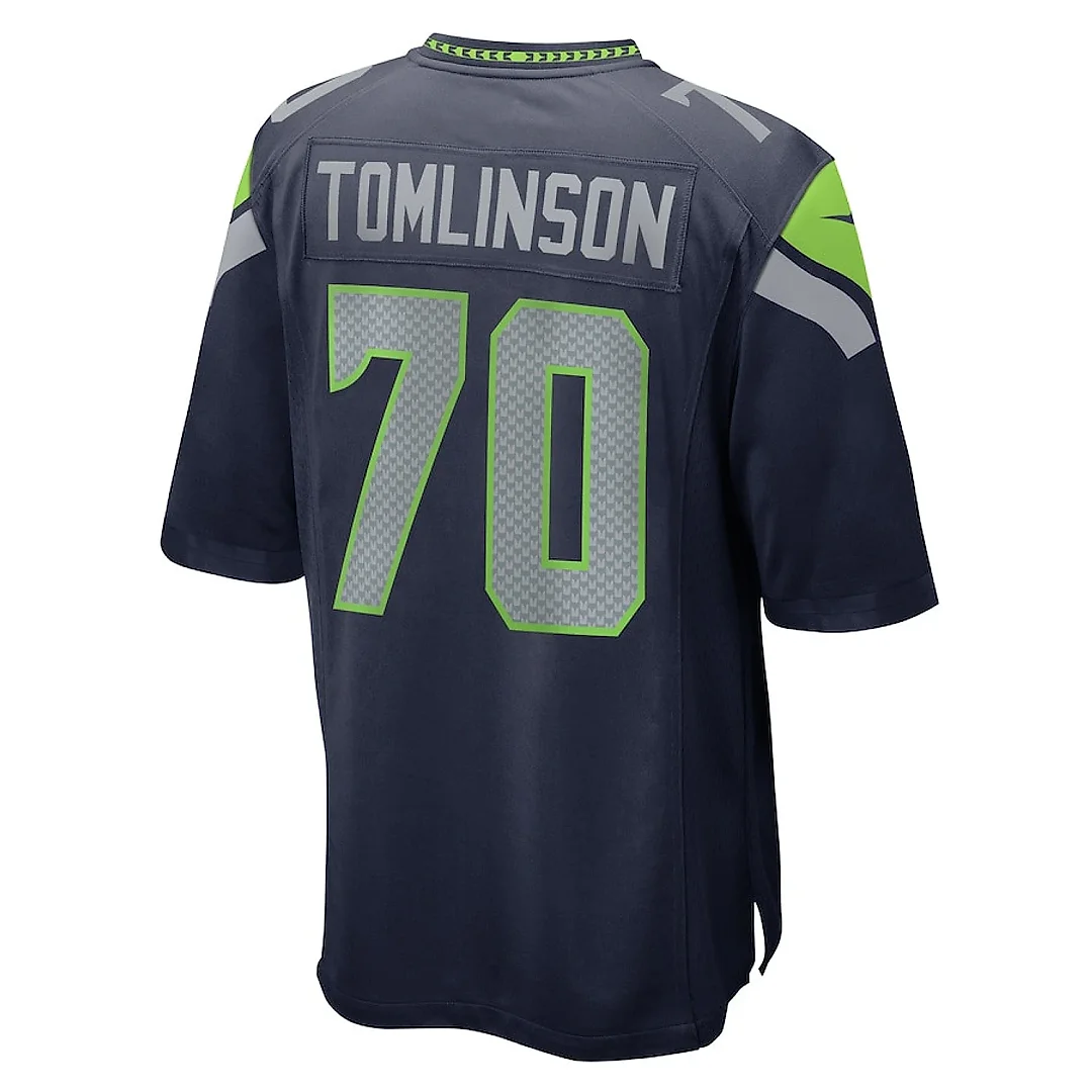 Zennovawear Laken Tomlinson 70 Seattle Seahawks Game Men Jersey - College Navy