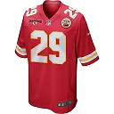 Zennovawear La'Mical Perine 29 Kansas City Chiefs AFC Champions Patch Game Men Jersey - Red