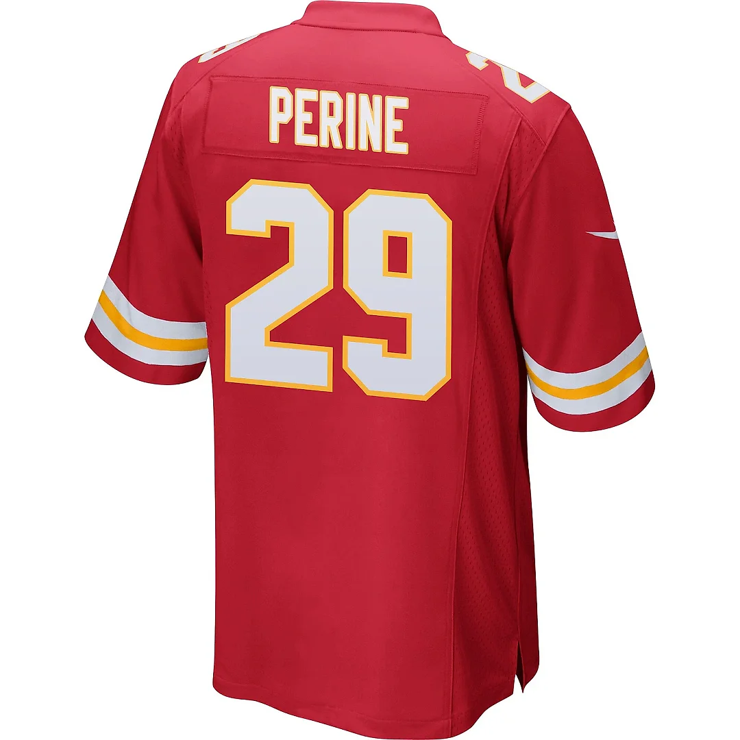 Zennovawear La'Mical Perine 29 Kansas City Chiefs AFC Champions Patch Game Men Jersey - Red