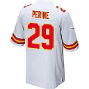 Zennovawear La'Mical Perine 29 Kansas City Chiefs AFC Champions Patch Game Men Jersey - White