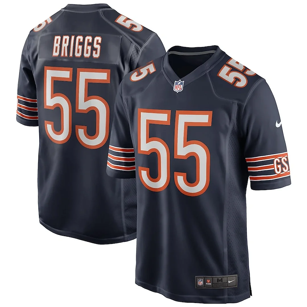 Zennovawear Lance Briggs 55 Chicago Bears Men Game Retired Jersey - Navy