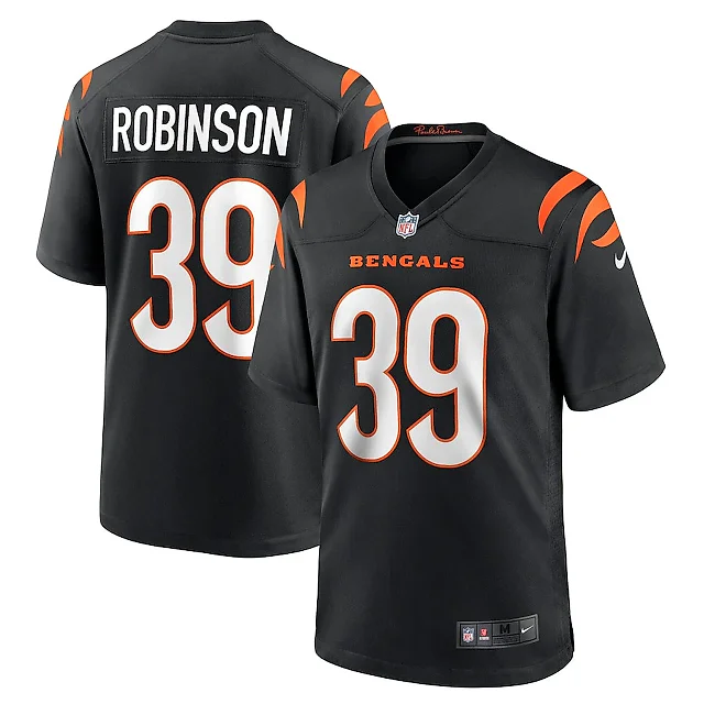 Zennovawear Lance Robinson 39 Cincinnati Bengals Game Men Jersey - Black