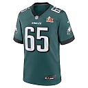 Zennovawear Lane Johnson 65 Philadelphia Eagles Super Bowl LIX YOUTH Jersey - Midnight Green