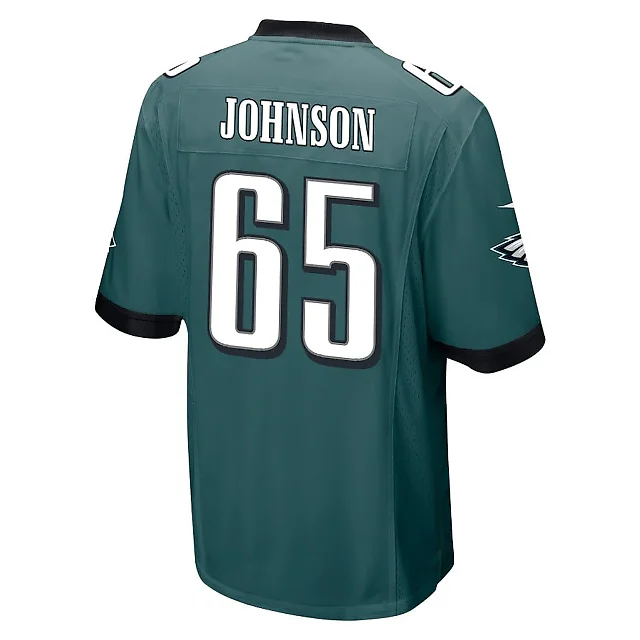 Zennovawear Lane Johnson 65 Philadelphia Eagles Super Bowl LIX Champions Patch 'New Orleans - Where Passion Ignites' EMBROIDERED Game Men Jersey...