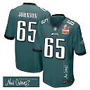 Zennovawear Lane Johnson 65 Philadelphia Eagles Super Bowl LIX Champions Patch 'New Orleans - Where Passion Ignites' EMBROIDERED Game Men Jersey...