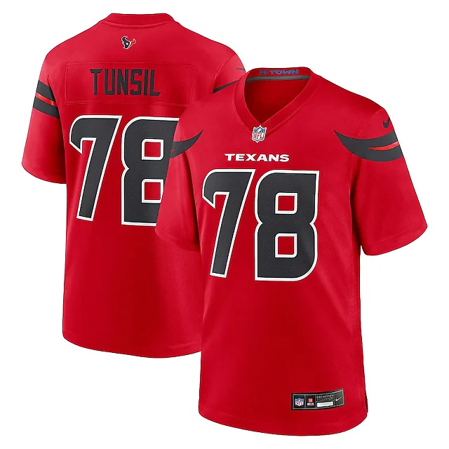 Zennovawear Laremy Tunsil 78 Houston Texans Alternate Game Men Jersey - Red