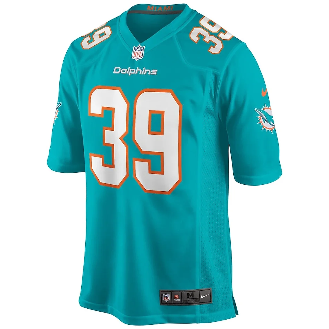 Zennovawear Larry Csonka 39 Miami Dolphins Men Game Retired Jersey - Aqua