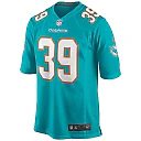Zennovawear Larry Csonka 39 Miami Dolphins Men Game Retired Jersey - Aqua